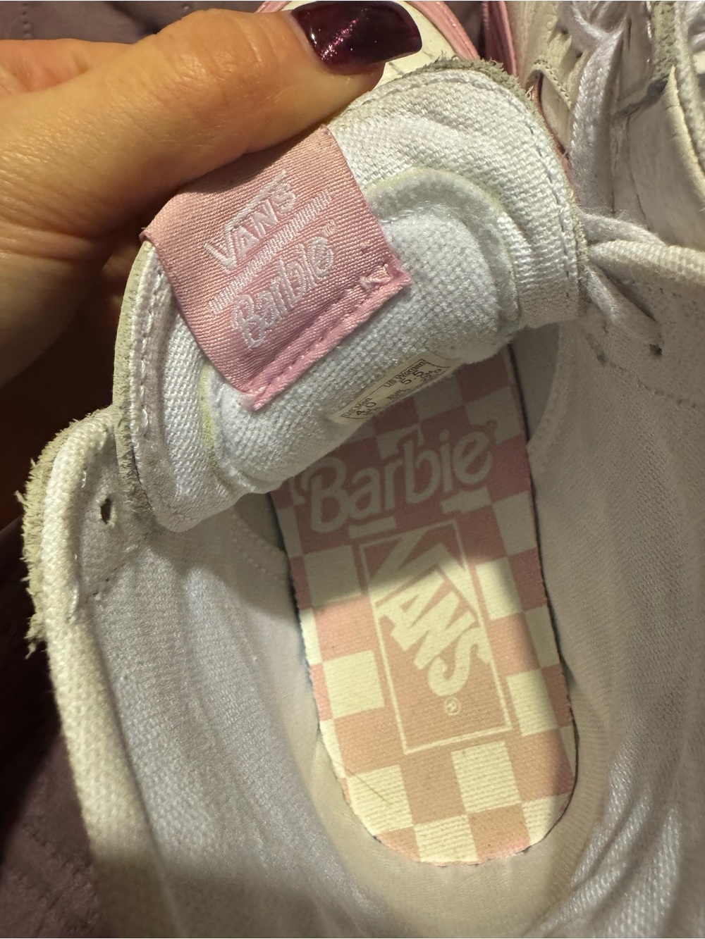Womens 5.5 Vans Barbie Limited Edition Platform High Tops - Picture 5 of 6